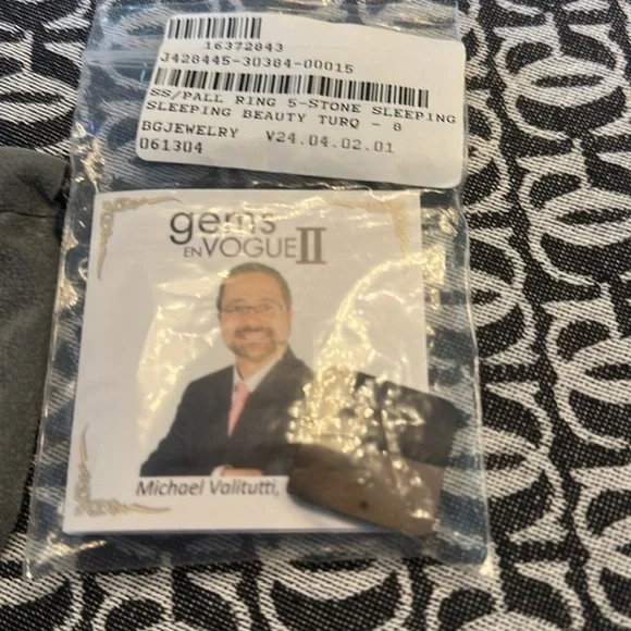 Turquoise Gems En Vogue II Ring Sleeping Beauty Mountain 5 Stone Size 8 - Picture 4 of 9